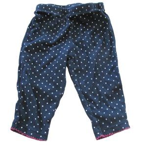 Carters Pull On Elastic Pants Girls Size 6M Black White Polka Dot Infant Bottoms